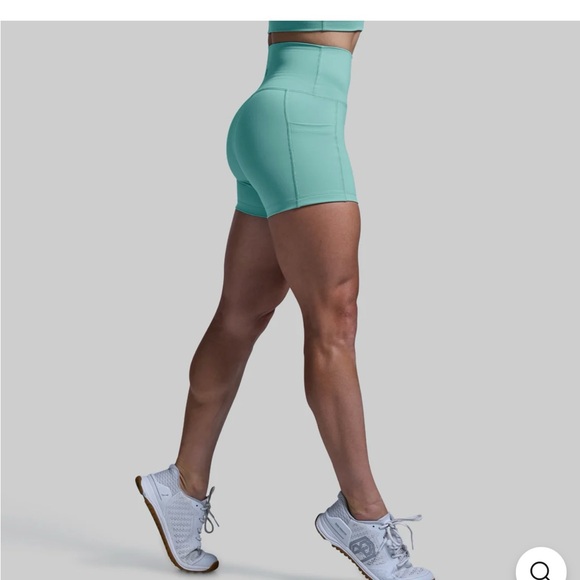 Mint Green Women's High-Waisted Shorts - Picture 4 of 10